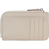 Marc O'Polo porte-monnaie Florica Leather Zip Wallet Grey Silk écru