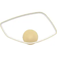 Eglo VALLEROSA Applique/plafonnier Lampe éclairage - L58 x l33,5 x H7,5 cm - laiton brossé - IP20