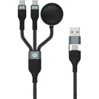 Conceptronic ETTA08B15 câble USB USB 2.0 1,5 m USB A 2 x USB C Noir