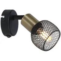 Globo Lampe murale Fiastra noir avec maille