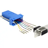 DeLOCK - Adaptateur série - RJ-45 (F) pour DB-9 (F) - bleu