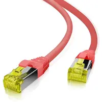 Helos 118093 câble patch S/FTP cat 6a rouge