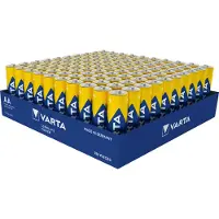 Varta Piles alcalines , format Mignon (AA, LR06), 1,5 V Longlife Power, plateau (lot de 100)