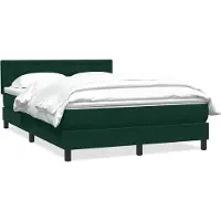 vidaXL Lit boxspring avec matelas vert foncé 160x220 cm velours