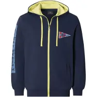 Jan Vanderstorm Comfort Fit Veste de sweat marine, Multicolore