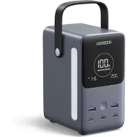 UGREEN Powerbank 48000Mah Pb770, 2X Usb + 4X Usb-C, 300W (Gris)