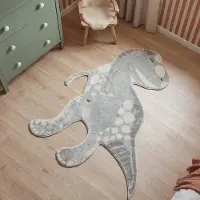 Little Olly Tapis lavable pour enfant - Wild Dino | 90x150 cm | Irréguliers | Pile courte