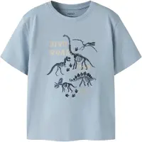 Name it T-Shirt 'NMMFabiak' crème / bleu marine / bleu-gris