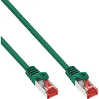 InLine 76407G Câble patch, S/FTP (PiMf), Cat.6, 250MHz, PVC, cuivre, vert, 7,5m