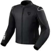 REV'IT! Quadratic Logo Veste en cuir de moto perforée