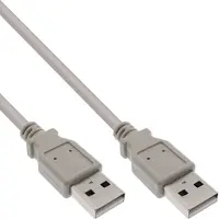 InLine 34310H Câble USB 2.0, A à A, beige, 1m