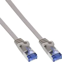 InLine Câble patch plat, U/FTP, Cat.6A, gris, 1m
