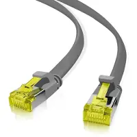 Helos 205221 Câble patch ultra-plat Cat 6a gris 2,0m