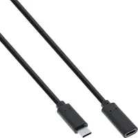 InLine Câble USB 3.2 Gen.1x2, rallonge USB-C ST/BU, noir, 1,5m