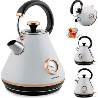 Berdsen Bouilloire électrique Théière Sélection de la température 1,7L BD-701 gris