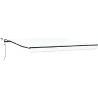 vidaXL , store enroulable blanc, 400 x 350 cm, polyester