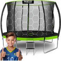 Neo-Sport Trampoline de jardin profilé 14 pieds/435 cm avec filet intérieur