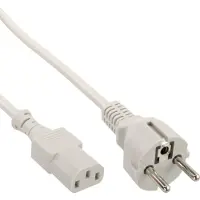 InLine 16651K Netzkabel, Schutzkontakt gerade auf Kaltgerätestecker C13, 0,5m, grau