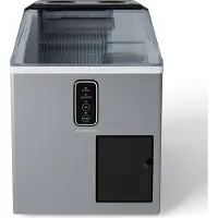 Klarstein Machine à Glaçons - Acier Inoxydable, 15kg/24h, Glaçons & Glace Pilée, Réservoir 1,8L, Écran LCD, Compacte, Idéale pour Maison/Fêtes/Événements