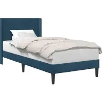 vidaXL Cadre de lit avec tête de lit Bleu 80 x 200 cm Velours