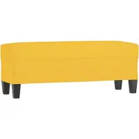 vidaXL Banc Jaune clair 100x35x41 cm Tissu