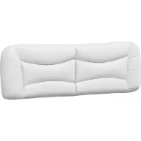 vidaXL Coussin de tête de lit "Hvar" blanc 160 cm similicuir