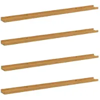vidaXL Étagères Murales 4 pcs Beige 115 x 9 x 3 cm Bois d'ingénierie