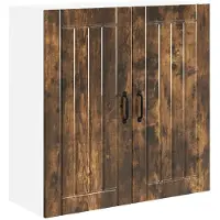 vidaXL Armoire murale LUCCA en chêne fumé 80 x 31 x 80 cm