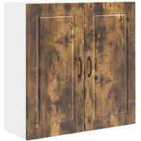 vidaXL Armoire murale PORTO en chêne fumé 80 x 31 x 80 cm