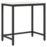 vidaXL Table blanche 80 x 50 x 77 cm Ingénierie bois et acier