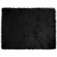 vidaXL Tapis en Peau de Mouton Synthétique Noir 240 x 340 cm Polyester