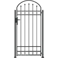 vidaXL Porte de Clôture Gris 102 x 200 cm Acier