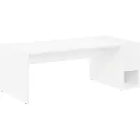 vidaXL Table basse blanche 101,5 x 50 x 37 cm Bois composite
