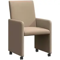 vidaXL Chaises de salle à manger à roulettes, lot de 2, couleur cappuccino, 57 x 66 x 94 cm