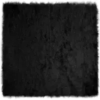 vidaXL Tapis en mouton synthétique Tafalla Noir 120 x 120 cm Polyester