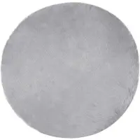 vidaXL Tapis en Peau de Mouton Synthétique Gris 200 x 200 cm Polyester