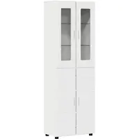 vidaXL Haut Armoire Blanc 60 x 35 x 182 cm Bois d'ingénierie