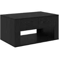 vidaXL Table basse noire imitation chêne 80 x 50 x 40 cm Bois composite