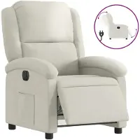 vidaXL Fauteuil relax électrique crème velours