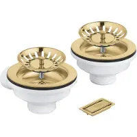 GROHE Garniture de vidage , sans excentrique, pour éviers de cuisine avec 1 bassin, avec élément de recouvrement, 40997GN0