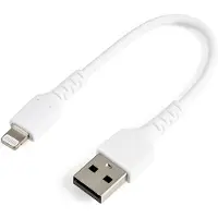 StarTech.com .com Câble USB-A vers Lightning Blanc Robuste 15cm - Câble de Charge/Synchronisation de Type A vers Lightning en Fibre Aramide - iPad/iPhone 12 - Apple MFi