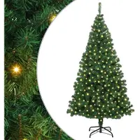 vidaXL Sapin de Noël artificiel Vert 180 cm PVC, Acier et Plastique