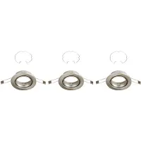 Briloner Lampe LED encastrée LEUCHTEN RENG, IP23, nickel mat, métal, incl., 3x GU10, 3er Set, Ø 8,6 cm