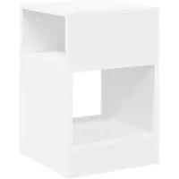 vidaXL Table d'appoint Blanc 30,5 x 30 x 45 cm Bois d'ingénierie