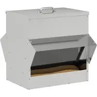vidaXL Mangeoire pour poules Argent 40,5 x 45 x 41 cm Acier galvanisé