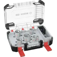 Bosch Pc Plus Wood Hole Saw 22-64 Mm 9 Units Argenté