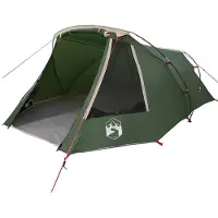 vidaXL Tente tunnel pour 3 personnes, verte et blanche, 328 x 228 x 115 cm