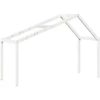 vidaXL Toit pour lit d'enfant blanc 213x85,5x144,5 cm Pin massif