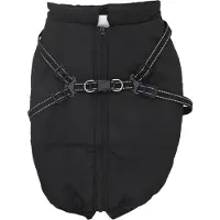 vidaXL Manteau pour chien noir L44 Polaire et polyester