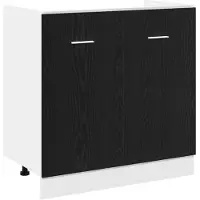 vidaXL Armoire basse pour évier Chêne noir 80x46x81,5 cm Bois composite